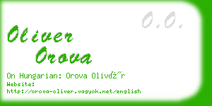 oliver orova business card